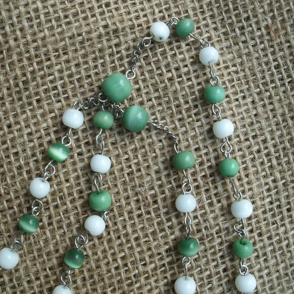 Handmade Celtic Crucifix Rosary Cats Eye Beads - Picture 5 of 12